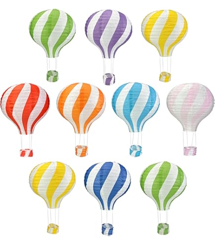 Amazon.com: ADLKGG 5 Pcs 12 Inch Hot Air Balloon Paper Lanterns